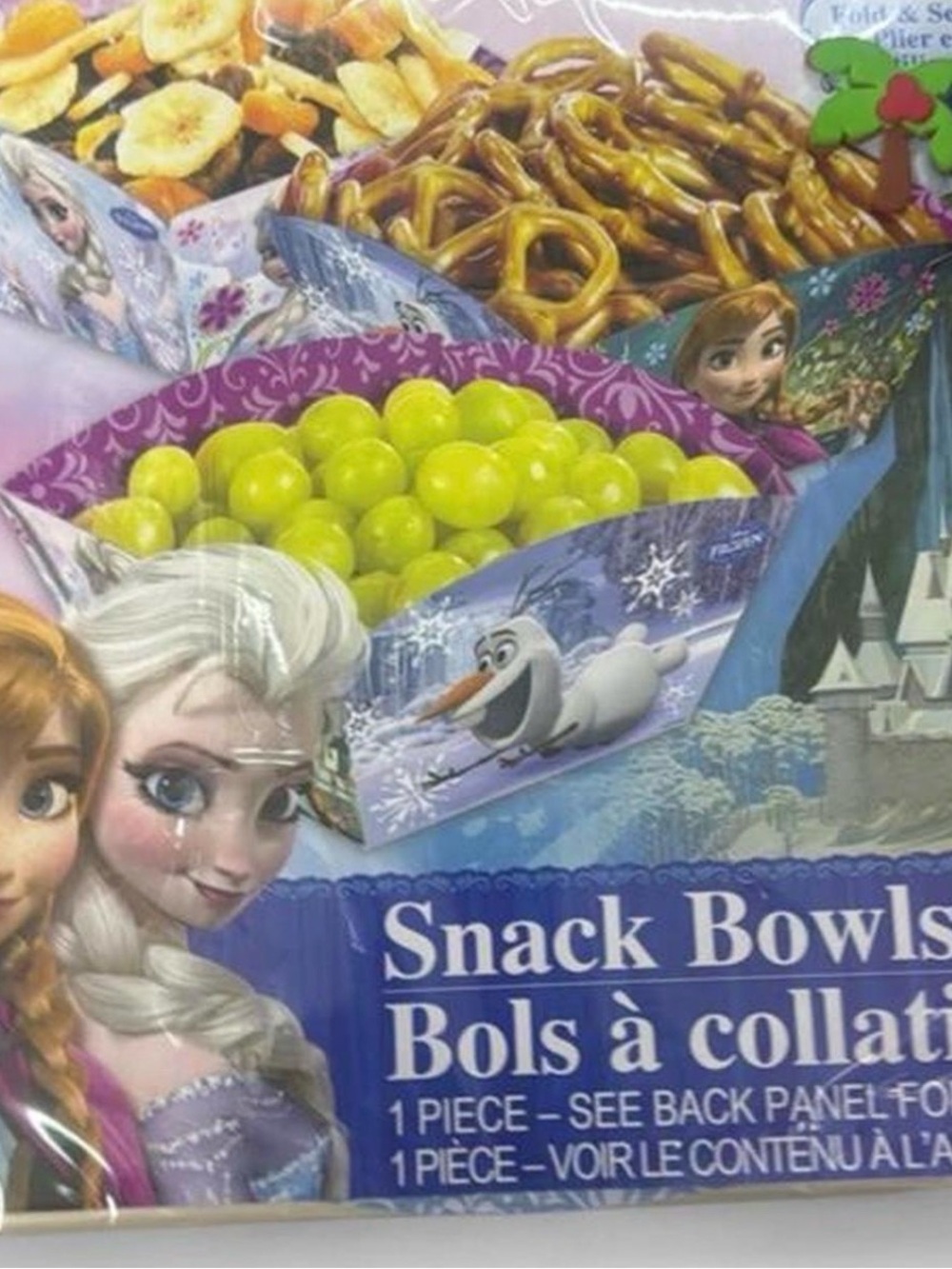 Disney Frozen Purple and Blue Snack Bowls